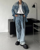 MONTH Brush Denim Shirt Jacket