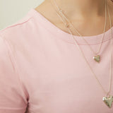 パフィーダブルハートネックレス / puffy double heart necklace