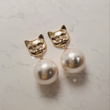 ビッグパールピアス / Melbie The Cat Series - Big Pearl Piercing (Gold ver.)