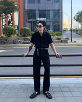 LE ブランクデニム半袖シャツ / LE Blanc Denim Short-Sleeved Shirt (Set - Up / 1 color)