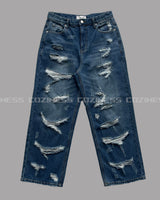 チェンデストロイデニムパンツ / Chen Destroyed Denim Pants (M ~ XL)