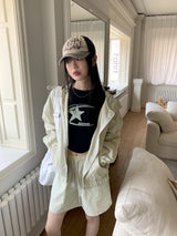 コーニルy2kウォッシング刺繍パッチカラーマッチングボールキャップハット/Cornil y2k Washing Embroidery Patch Color Matching Ball Cap Hat