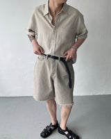 ピグメントバルミューダカッティングデニム / MG713 Pigment Bermuda Cutting Denim (3 colors)