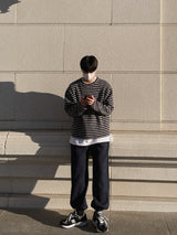 Smith Heavy Border Over Knit (3color) (6624404635766)