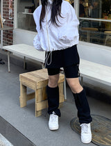 リボンストリングレッグウォーマー / Ribbon String Leg Warmer