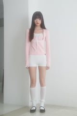 レースリボントップ (BABY PINK)