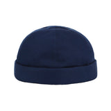Twill Metal Buckle Watch Cap Navy
