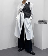 レイヤードレザーベスト / NB Layered Leather Vest