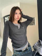 ロゴレイヤード長袖Tシャツ