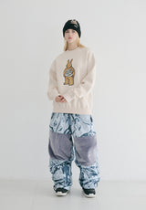 ビッグベアラビットクルーネック / BSR2223FWPO031 BIG BEAR RABBIT CREWNECK CREAM