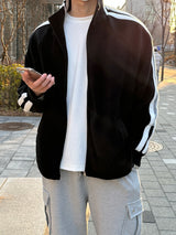LMN ラインフリースジャージー / LMN line fleece jersey (black)