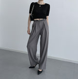 Chemistry Square Cropped Short-Sleeved Knitwear [4 colors]