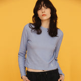 ツートーンロングスリーブTシャツ / TWO TONE LONG SLEEVE TEE_PURPLE