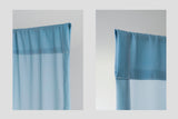 marine blue curtain