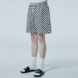 ドルフィンチェックボードショートパンツ / Dolphin checkerboard short pants