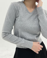 Minimal V-neck Knit (12color)