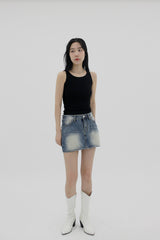 ローライズジーンズスカート / Low Rise Jean Jean Skirt