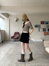モンニーサマーエンボススリーピースショーツ / Mongni summer embossed three-piece shorts