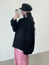 W Round Knit Cardigan