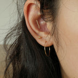 14Kゴールドボール3MMピアス/14K GOLD BALL 3MM EARRING_2COLOR (14k gold clutch)