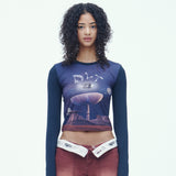 DLTウォーマー グラフィック クロップ Tシャツ / DLT WARMER GRAPHIC CROP T