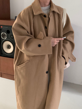 Nus. Wool Black Coat (베이지)