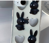 ハートブラックラビットフォーンケース / Heart Black Rabbit Phone Case