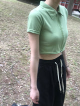 Sunday crop zip up