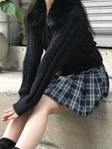 ロマンティックミニツイストボタンカーディガン
