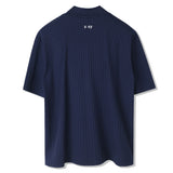 RIB MOCK NECK HALF T-SHIRT NAVY (6566874284150)