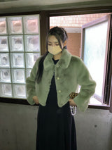 [MADE] Pudding Fur Jacket (Matcha Green)