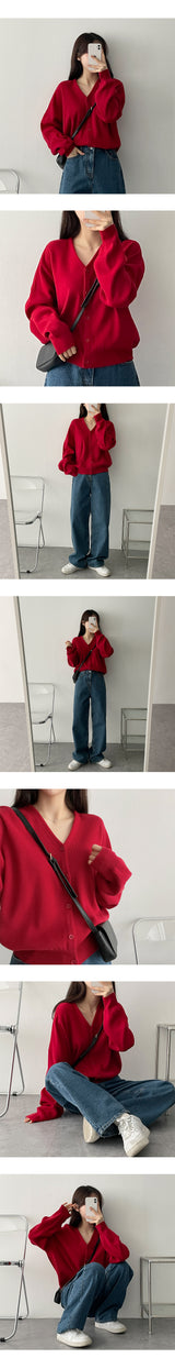 オツVニットカーディガン / Otsu V-Knit Cardigan