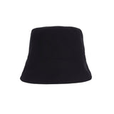 Label drop over fit bucket hat BLACK