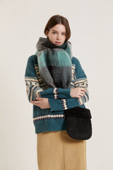 カラードチェックマフラー / COLORED CHECK MUFFLER_GREY