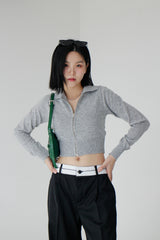 カシミアニットジップアップ / Cashmere knit zip-up (3color)
