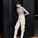 SAMUEL TURTLENECK TEE, LIGHT BEIGE+BLUE S/T (6633253535862)
