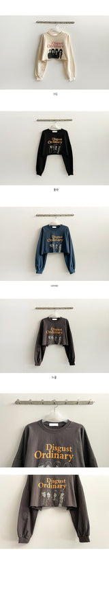 Oddy Cutting Cropped Sweatshirt