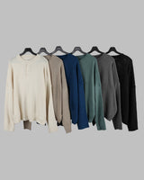 W Round Knit Cardigan