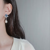 Cushion Square crystal Piercing - Light Sapphire