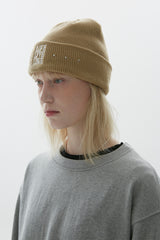 スタッドロゴビーニー / Stud Logo Beanie, Beige