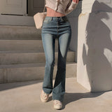 [BELLIDE MADE] Real Fit Vintage Washing Denim Bootcut Pants