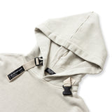 Pigment Slogan Buckle Hoodie - Beige (6624482852982)