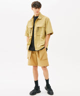 TWO POCKET STRING HALF SHIRTS (KHAKI) (6585202704502)