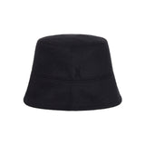 Stud Drop Over Fit Wool Bucket Hat Black