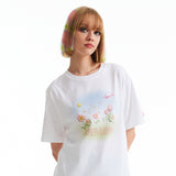 チェリープラネットポイントTシャツ／CHERRY PLANT POINT T-SHIRT [WHITE]