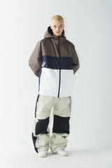 クロスボックスフーデッドジャケット/BSR2223FWJK027 CROSS BOX HOODED JACKET KHAKI WHITE