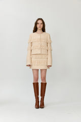 Fringe tweed jacket