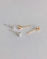 [92.5silver] grab pearl earrings