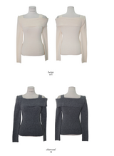 パノラマオフショルダーニット (4color)