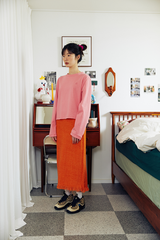 크로플 로고 티셔츠(코랄핑크)
